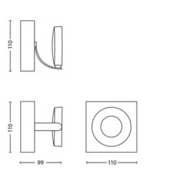 Philips Opbouwspot Clockwork LED 1x4.5 Watt Wit -InterieurKunst Verkoopwinkel 123 24955