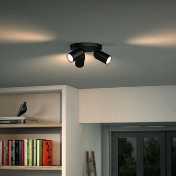 Philips Opbouwspot MyLiving Pongee LED Zwart 3 X 5.5W 5 Philips Opbouwspot MyLiving Pongee LED Zwart 3 X 5.5W - Afbeelding 5