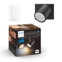 Philips Hue Runner Opbouwspot 1x5W Zwart Incl. Switch En Bluetooth