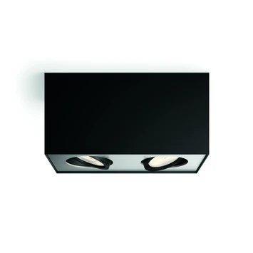 Philips Opbouwspot MyLiving Box LED Zwart 2 X 4.5W 1 Philips Opbouwspot MyLiving Box LED Zwart 2 X 4.5W