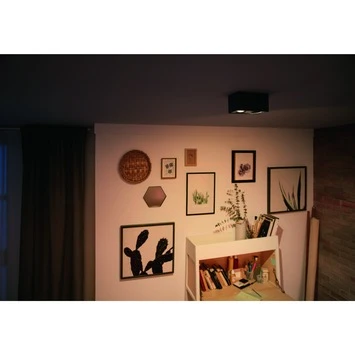 Philips Opbouwspot MyLiving Box LED Zwart 2 X 4.5W 2 Philips Opbouwspot MyLiving Box LED Zwart 2 X 4.5W - Afbeelding 2