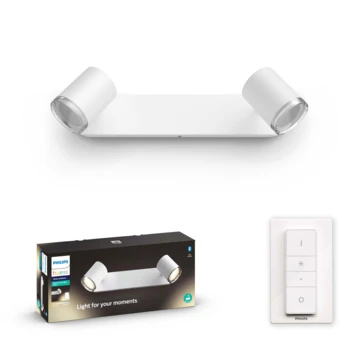 Philips Hue Adore 2x5W Wit Badkamer Balkspot Incl. Switch En Bluetooth 1 Philips Hue Adore 2x5W Wit Badkamer Balkspot Incl. Switch En Bluetooth