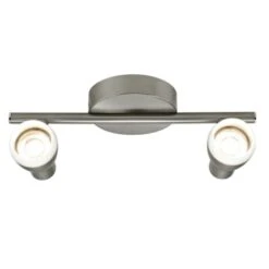 OK Opbouwspot Calabria 2-lichts Nikkel -InterieurKunst Verkoopwinkel 123 25263
