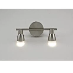 OK Opbouwspot Calabria 2-lichts Nikkel -InterieurKunst Verkoopwinkel 123 25265