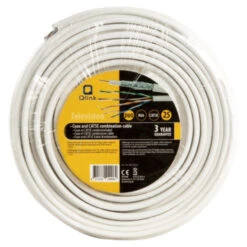 Q-Link Coax/utp Kabel RG6 25 Meter Wit -InterieurKunst Verkoopwinkel 123 2528