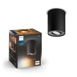 Philips Hue PILLAR Opbouwspot 1x5W Zwart Excl. Switch Incl. Bluetooth