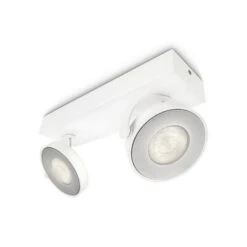 Philips Duospot Clockwork LED 2x4.5 Watt Wit -InterieurKunst Verkoopwinkel 123 25374
