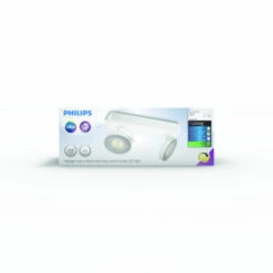 Philips Duospot Clockwork LED 2x4.5 Watt Wit -InterieurKunst Verkoopwinkel 123 25378