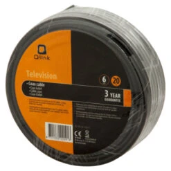 Q-Link Coax Kabel Satelliet 20 Meter Zwart -InterieurKunst Verkoopwinkel 123 2541
