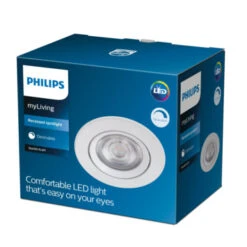 Philips Inbouwspot LED Sparkle 1x5W Wit 2700K 4 Philips Inbouwspot LED Sparkle 1x5W Wit 2700K -InterieurKunst Verkoopwinkel 123 25415