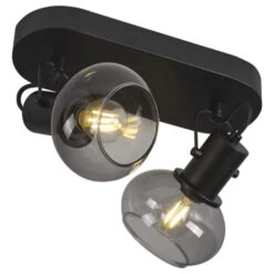 GAMMA Opbouwspots Este 2-lichts Zwart-glas