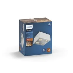 Philips Opbouwspot MyLiving Box LED Wit 4 X 4.5W -InterieurKunst Verkoopwinkel 123 25464
