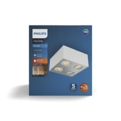 Philips Opbouwspot MyLiving Box LED Wit 4 X 4.5W -InterieurKunst Verkoopwinkel 123 25465