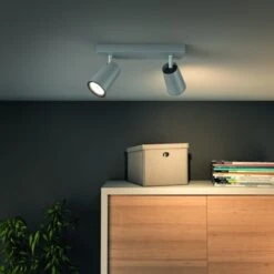 Philips Paisley Duobalk 2x GU10 Exclusief Lampen Max. 10 W Aluminium -InterieurKunst Verkoopwinkel 123 25473