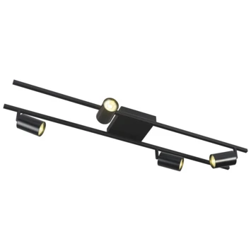 GAMMA Opbouwspots Lecce 4-lichts Zwart 1 GAMMA Opbouwspots Lecce 4-lichts Zwart