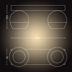 Philips Hue Buckram Opbouwspot 2x5W Zwart Incl. Switch En Bluetooth -InterieurKunst Verkoopwinkel 123 25521