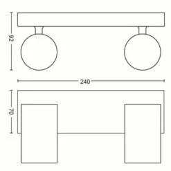 Philips Duospot Kosipo LED Zwart 230V -InterieurKunst Verkoopwinkel 123 25538