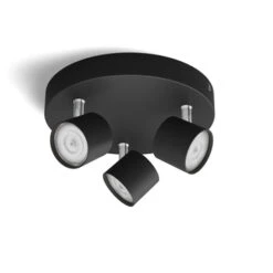 Philips Opbouwspot Star 3-lichts Zwart