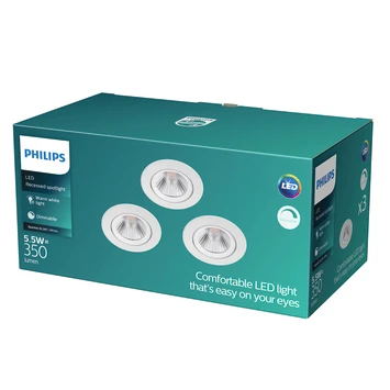 Philips Inbouwset LED Sparkle 3x5.5W Wit 2700K 2 Philips Inbouwset LED Sparkle 3x5.5W Wit 2700K - Afbeelding 2