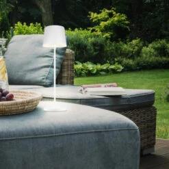 BRILLIANT Tafellamp Kaami Draagbaar LED 2W Voor Buiten Met USB Oplaadbare Accu 180lm, Wit -InterieurKunst Verkoopwinkel 123 25682