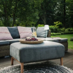 BRILLIANT Tafellamp Kaami Draagbaar LED 2W Voor Buiten Met USB Oplaadbare Accu 180lm, Wit -InterieurKunst Verkoopwinkel 123 25683