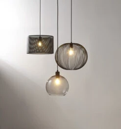 GAMMA Hanglamp Bram Zwart Rookglas -InterieurKunst Verkoopwinkel 123 25897