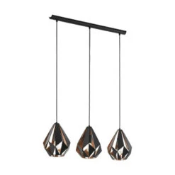 EGLO Hanglamp Carlton Zwart/koper