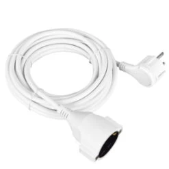 Handson Verlengsnoer RA Wit Platte Stekker 5 Meter -InterieurKunst Verkoopwinkel 123 2607