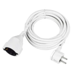 Handson Verlengsnoer RA Wit Platte Stekker 5 Meter -InterieurKunst Verkoopwinkel 123 2608