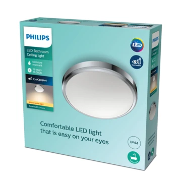 Philips Badkamer LED Plafondlamp Doris 1x17W 2700K Chroom 2 Philips Badkamer LED Plafondlamp Doris 1x17W 2700K Chroom - Afbeelding 2