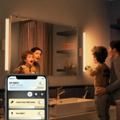 Philips Hue Adore Badkamer Spiegelverlichting 1x20W Rond Wit/chroom Incl. Switch En Bluetooth -InterieurKunst Verkoopwinkel 123 26276