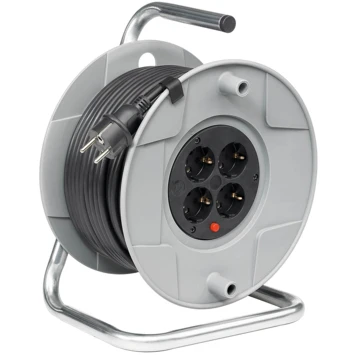Brennenstuhl Kabelhaspel IP20 4-voudig, 40 Meter Grijs 1 Brennenstuhl Kabelhaspel IP20 4-voudig, 40 Meter Grijs