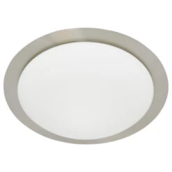 GAMMA Plafonnière Phoenix Wit/staal 32 Cm