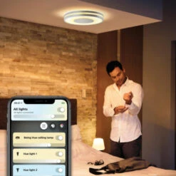 Philips Hue Being Plafonniere 1x32W Aluminium Incl. Switch En Bluetooth -InterieurKunst Verkoopwinkel 123 26449