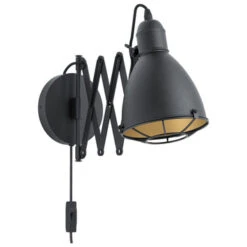 EGLO Wandlamp Treburley Zwart/goud