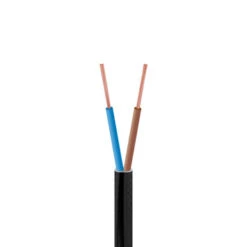 Decoratief Snoer 2 X 0,75mm2 Zwart Gewikkeld 5 Meter