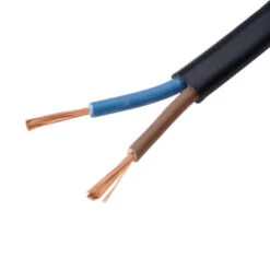 HANDSON Stroomkabel 2x0,75mm² 20 Meter Zwart