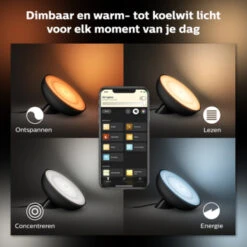Philips Hue Bloom Zwart Incl. Bluetooth -InterieurKunst Verkoopwinkel 123 26528