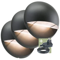 Ludeco Buitenlamp Vidar Startersset Zwart 3 Stuks