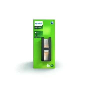 Philips Wandlamp Shadow Met Geïntegreerde Led 2x4,5 W Grijs 6 Philips Wandlamp Shadow Met Geïntegreerde Led 2x4,5 W Grijs - Afbeelding 6