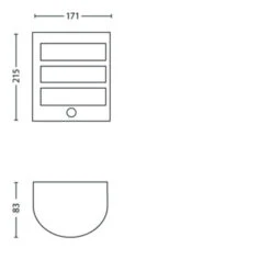 Philips Wandlamp Python Met Bewegingsmelder Met Geïntegreerde LED 6W 600 Lumen Inox -InterieurKunst Verkoopwinkel 123 27109