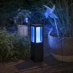 Philips Hue Outdoor Tuinsokkel Impress Zwart -InterieurKunst Verkoopwinkel 123 27137