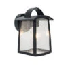 LUTEC Buitenlamp Kelsey Met Waterglas, Mat Zwart , Hoogte 32 Cm