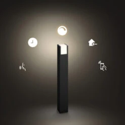 Philips Hue Outdoor Tuinpaal Fuzo Zwart -InterieurKunst Verkoopwinkel 123 27479