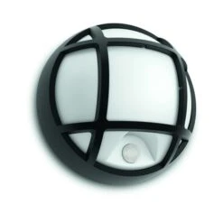 Philips Buitenlamp Eagle Met Bewegingssensor Met Raster Zwart LED 3.5W -InterieurKunst Verkoopwinkel 123 27529