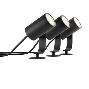 Philips Hue Lily Startset Prikspot 3x8W Zwart 1 Philips Hue Lily Startset Prikspot 3x8W Zwart