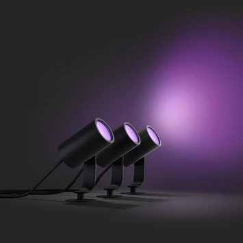 Philips Hue Lily Startset Prikspot 3x8W Zwart 3 Philips Hue Lily Startset Prikspot 3x8W Zwart - Afbeelding 3