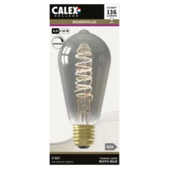 Calex LED-filament Edison E27 4W Titanium Dimbaar