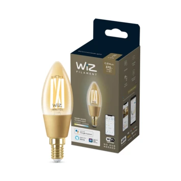 WiZ Connected LED Kaars E14 25W Filament Gold Koel Tot Warmwit Licht Dimbaar 2 WiZ Connected LED Kaars E14 25W Filament Gold Koel Tot Warmwit Licht Dimbaar - Afbeelding 2