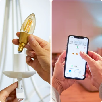 WiZ Connected LED Kaars E14 25W Filament Gold Koel Tot Warmwit Licht Dimbaar 4 WiZ Connected LED Kaars E14 25W Filament Gold Koel Tot Warmwit Licht Dimbaar - Afbeelding 4